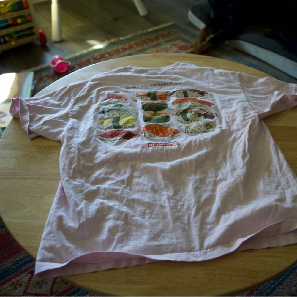 XL primitive sushi shirt gently used, wrinkles will come out no stains
